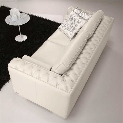 Buy Online White Leather Sleeper Sofa